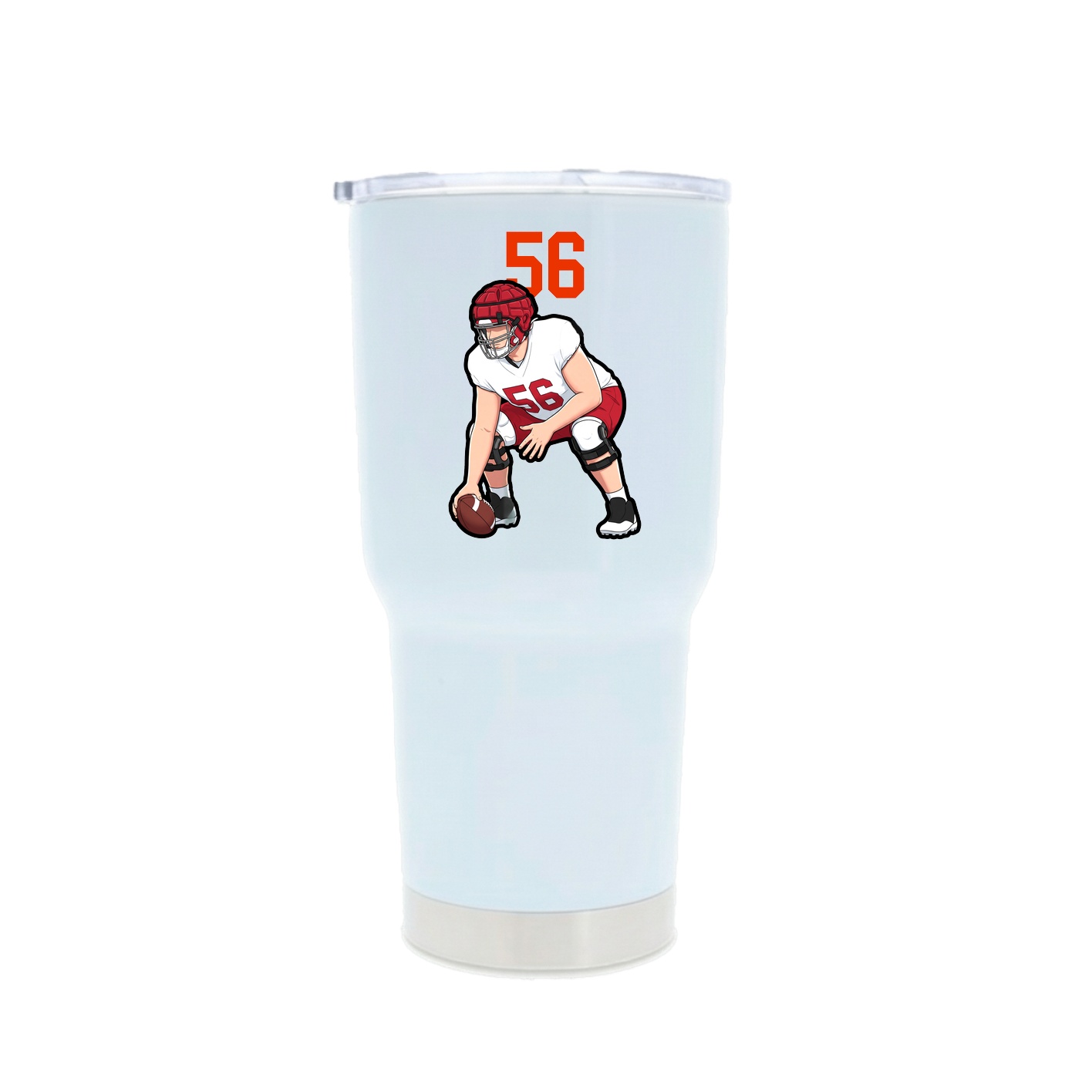 30oz Stainless Steel Tumbler — Number Top in White