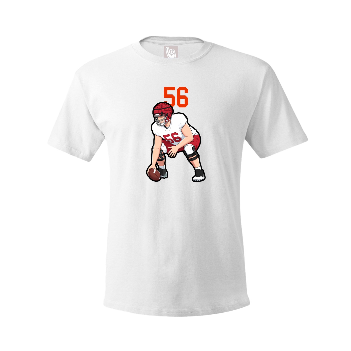Youth Tee — Number Top in White