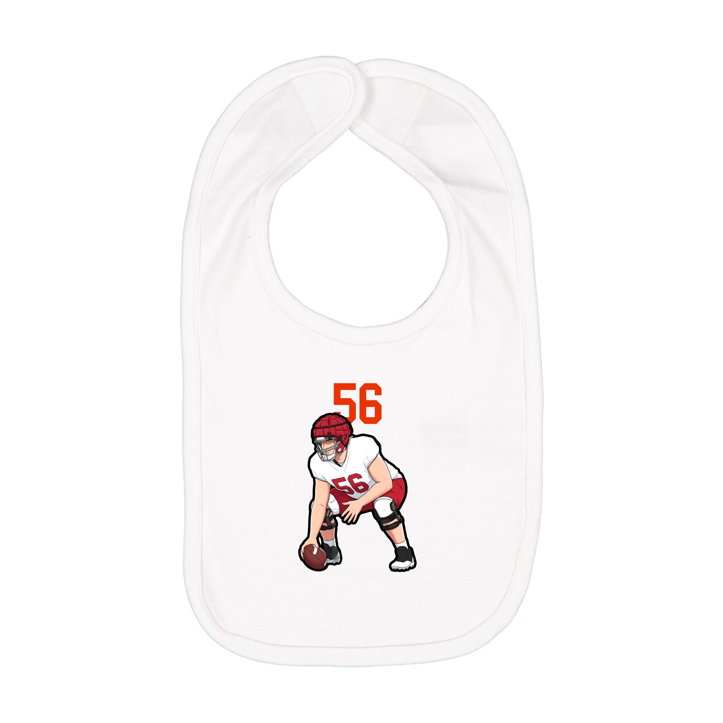 Infant Bib — Number Top in White
