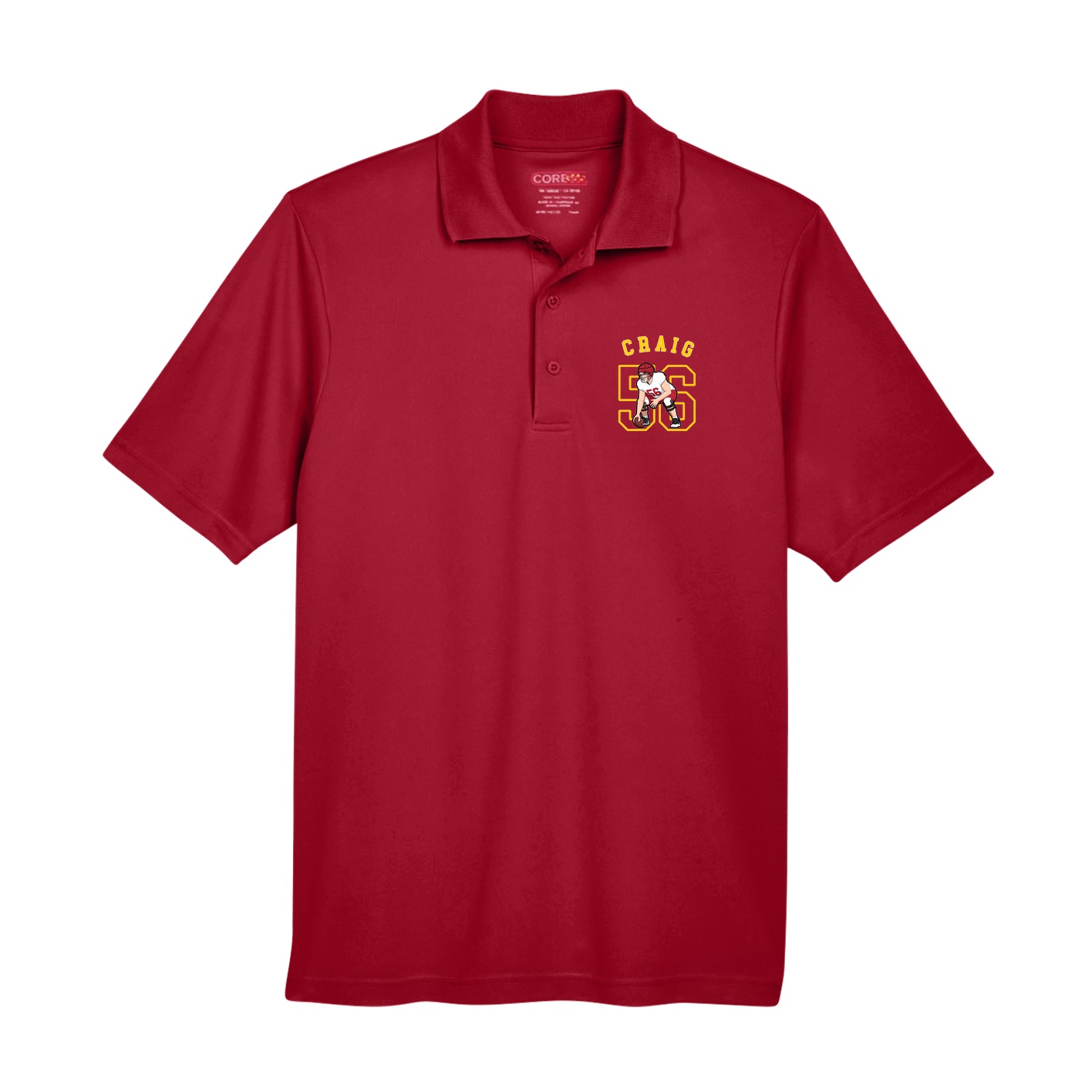 Performance Polo — Shirsey Arch in Red