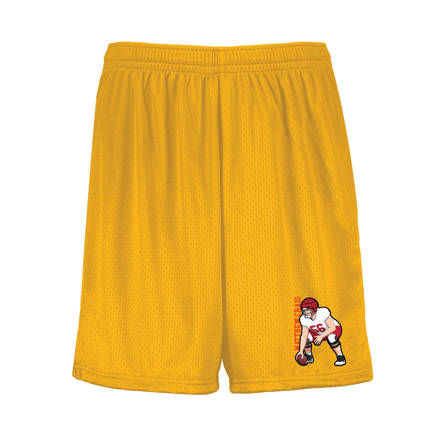 Shorts — Name Vertical in Gold