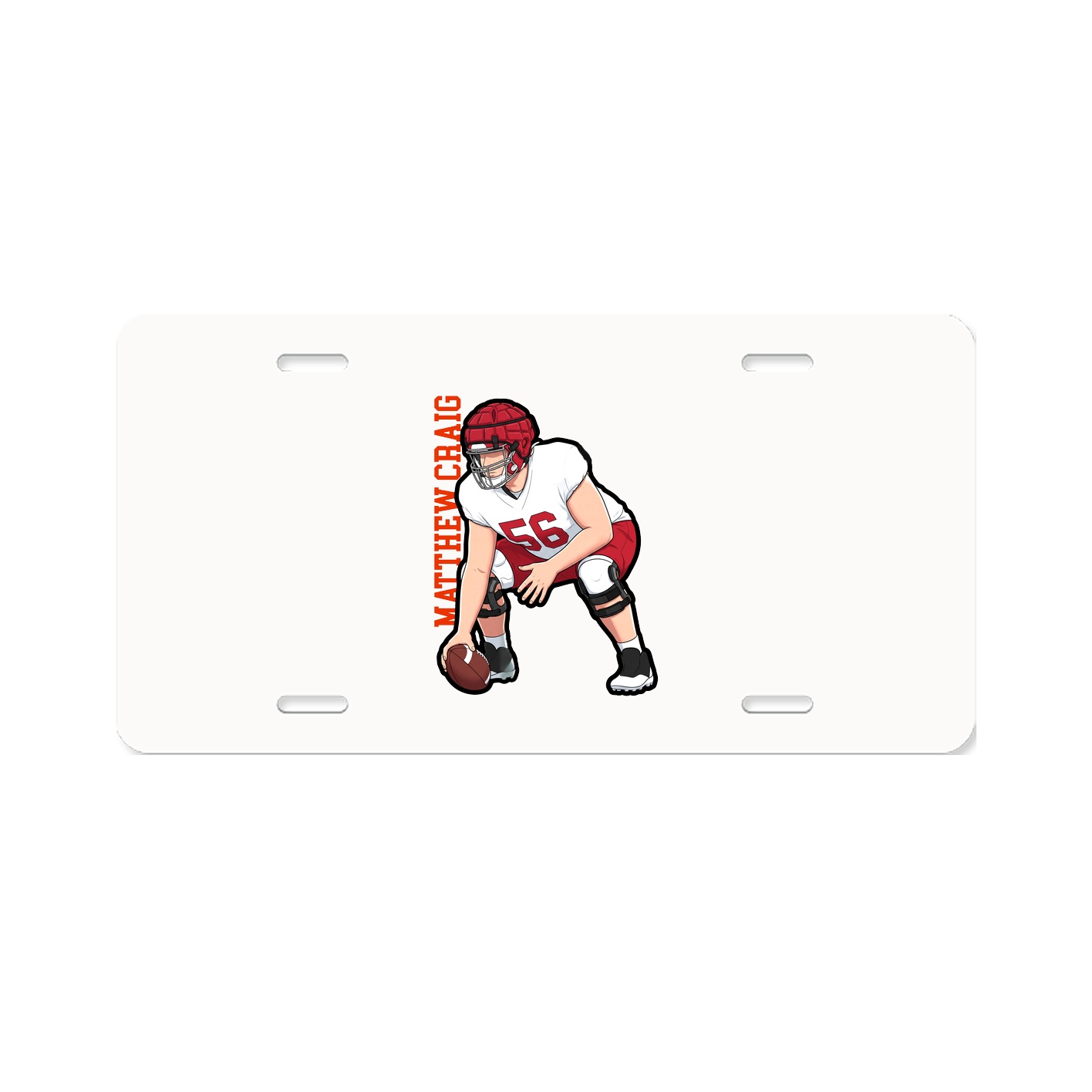 License Plate — Name Vertical in Classic