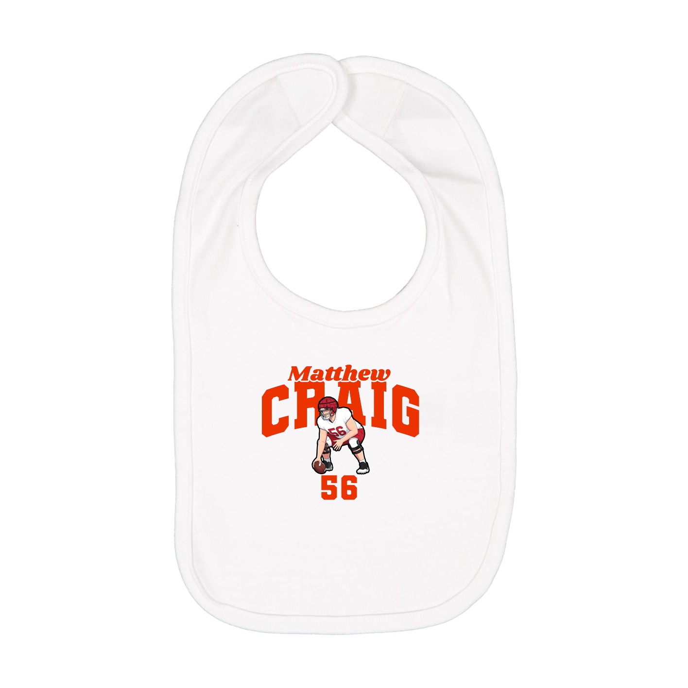 Infant Bib — Signature Arch in White