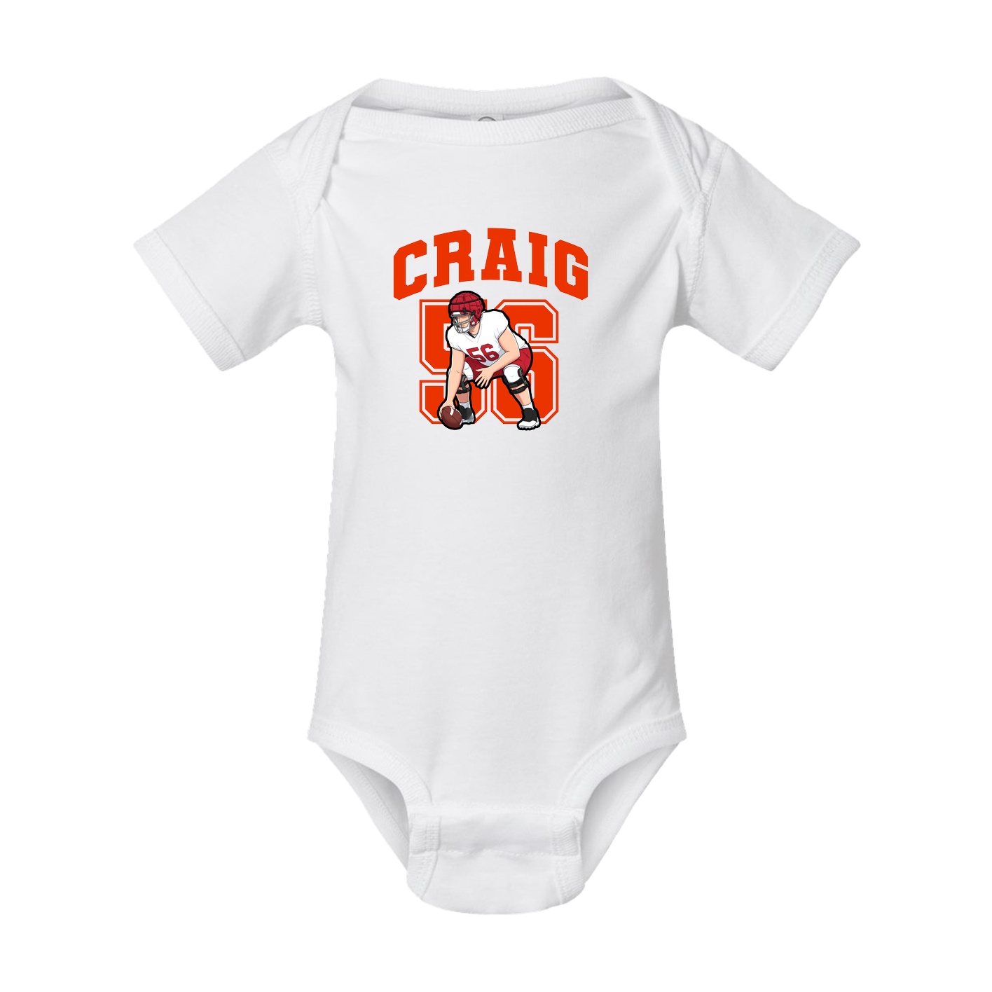 Baby Onesie — Number in White