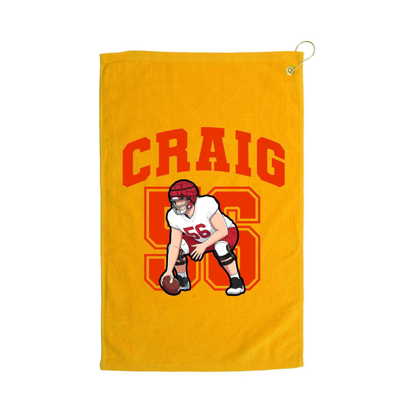 Golf Towel — Number in Gold