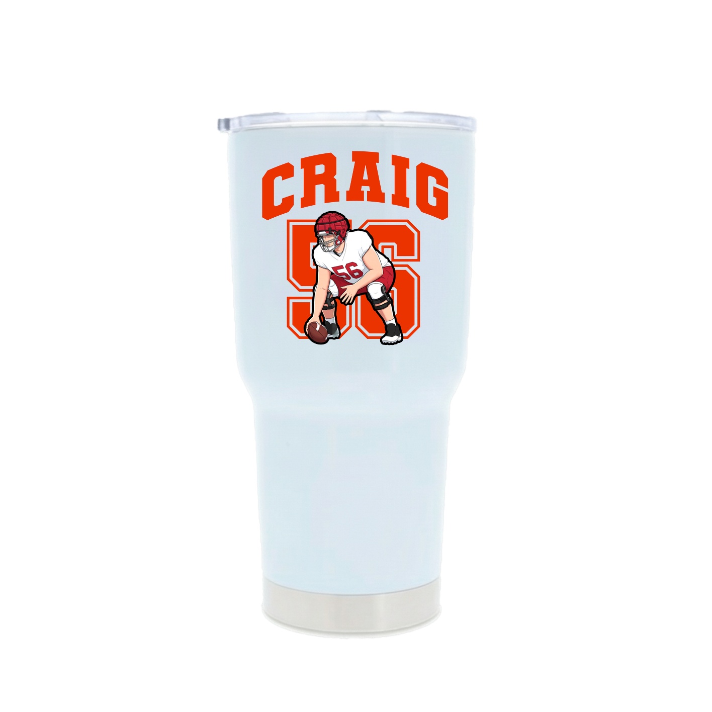 30oz Stainless Steel Tumbler — Number in White