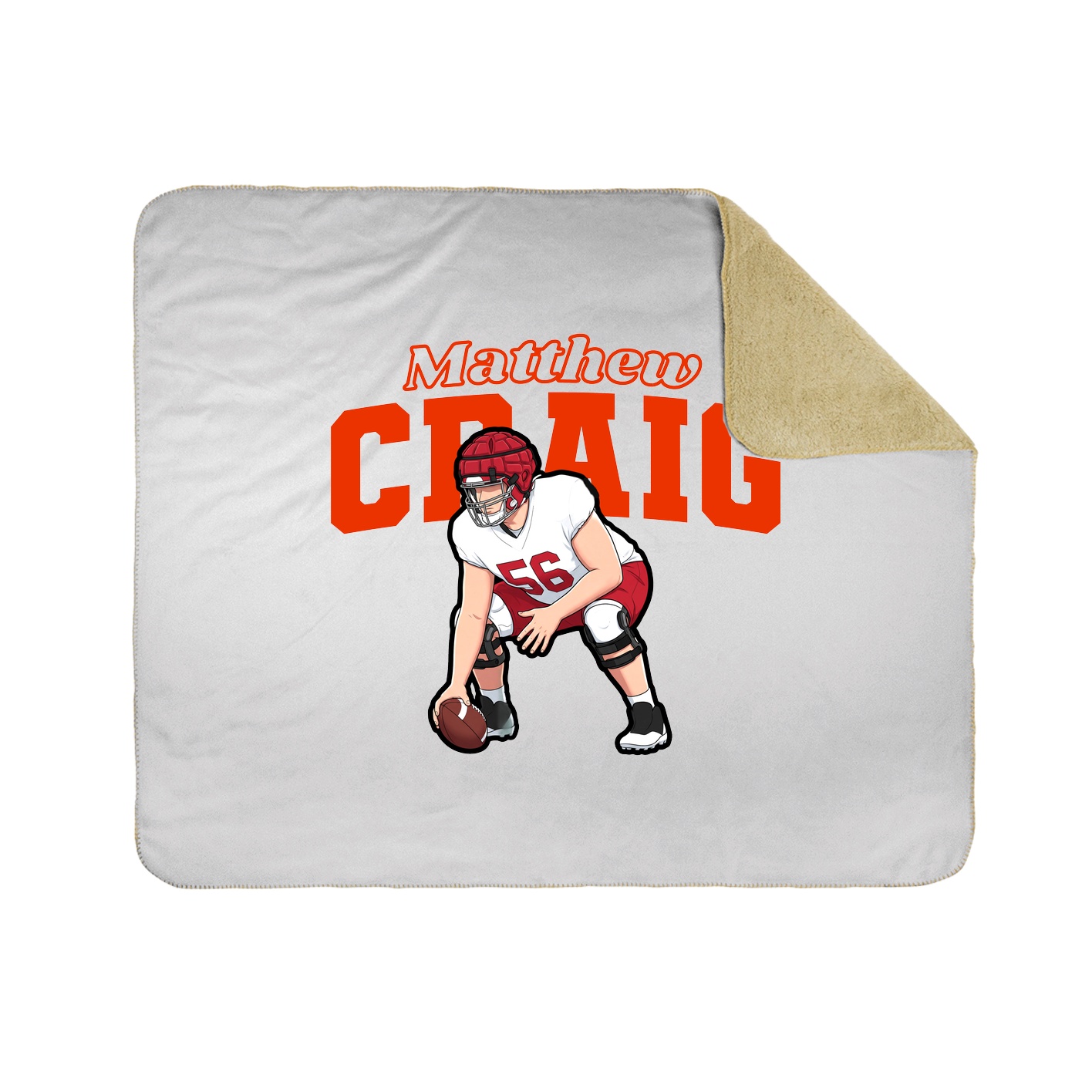 Throw Blanket — Name Arch in White