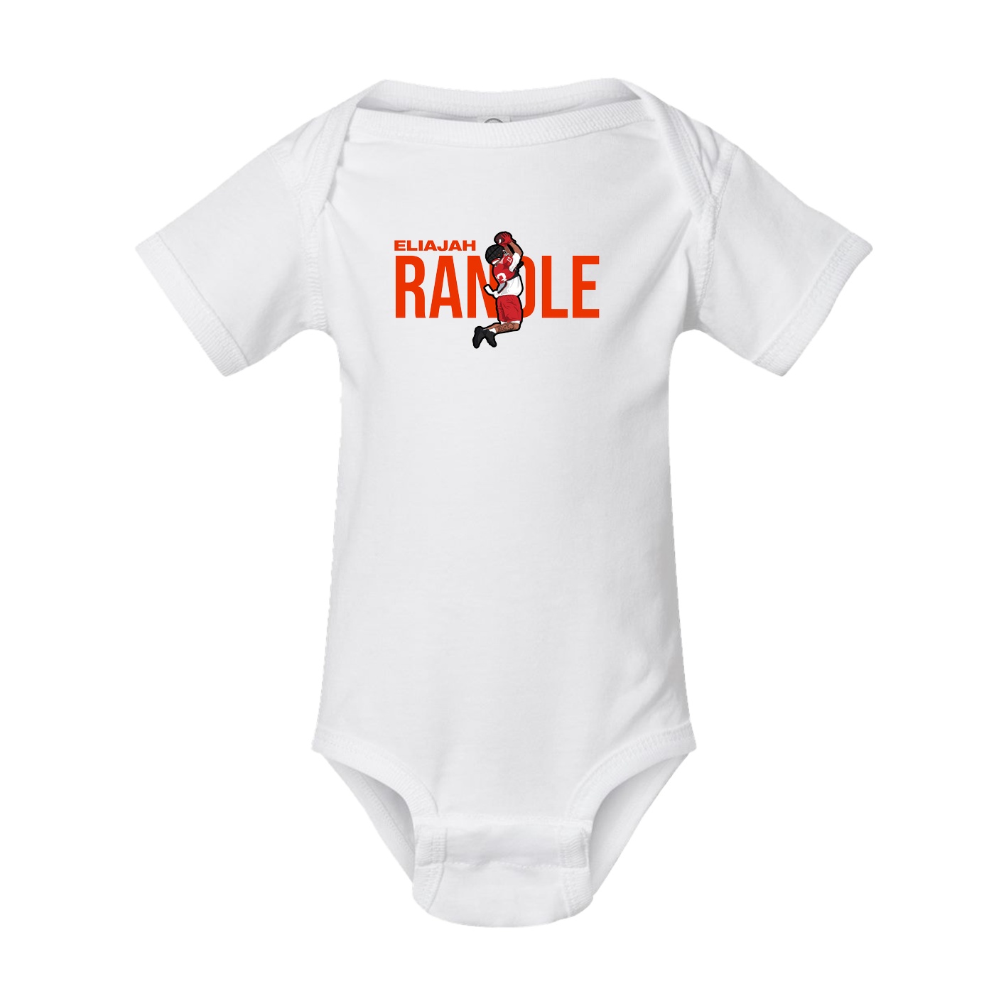Baby Onesie — Player Name in White