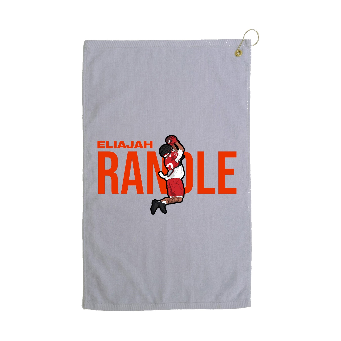 Golf Towel — Player Name in Grey