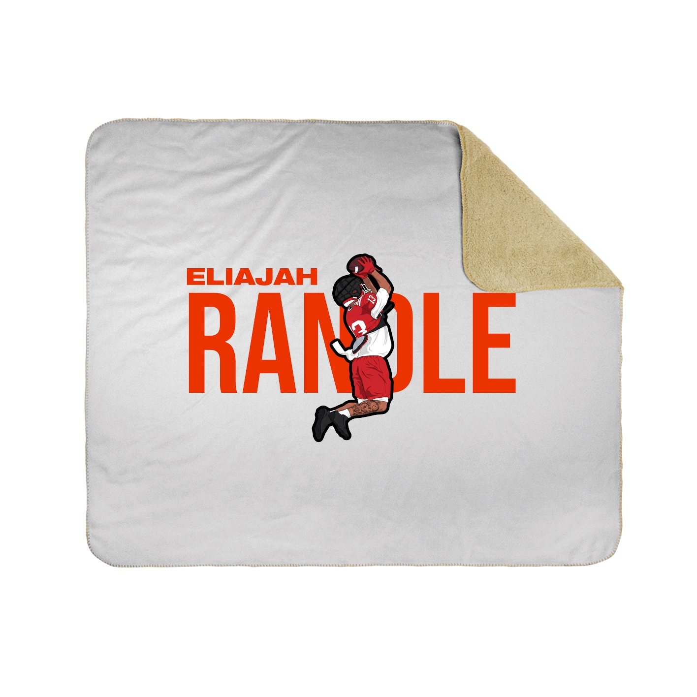 Throw Blanket — Player Name in White