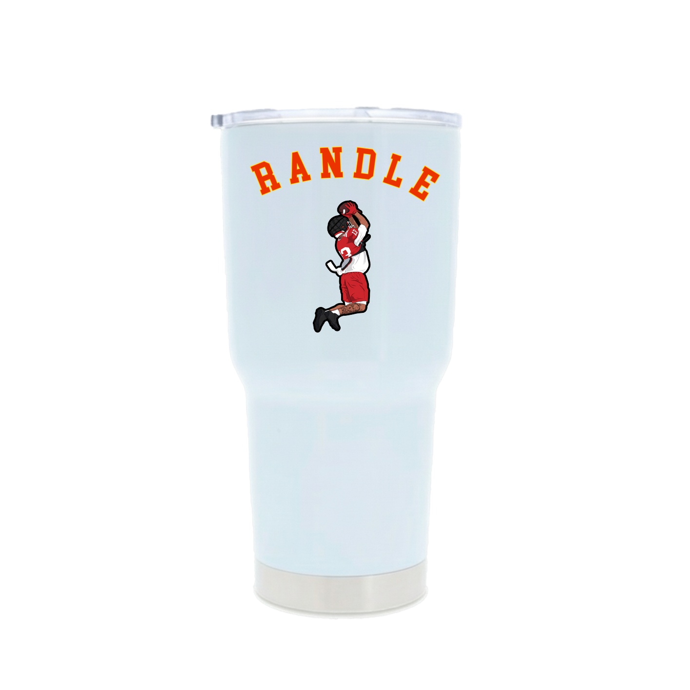 30oz Stainless Steel Tumbler — Shirsey Arch in White