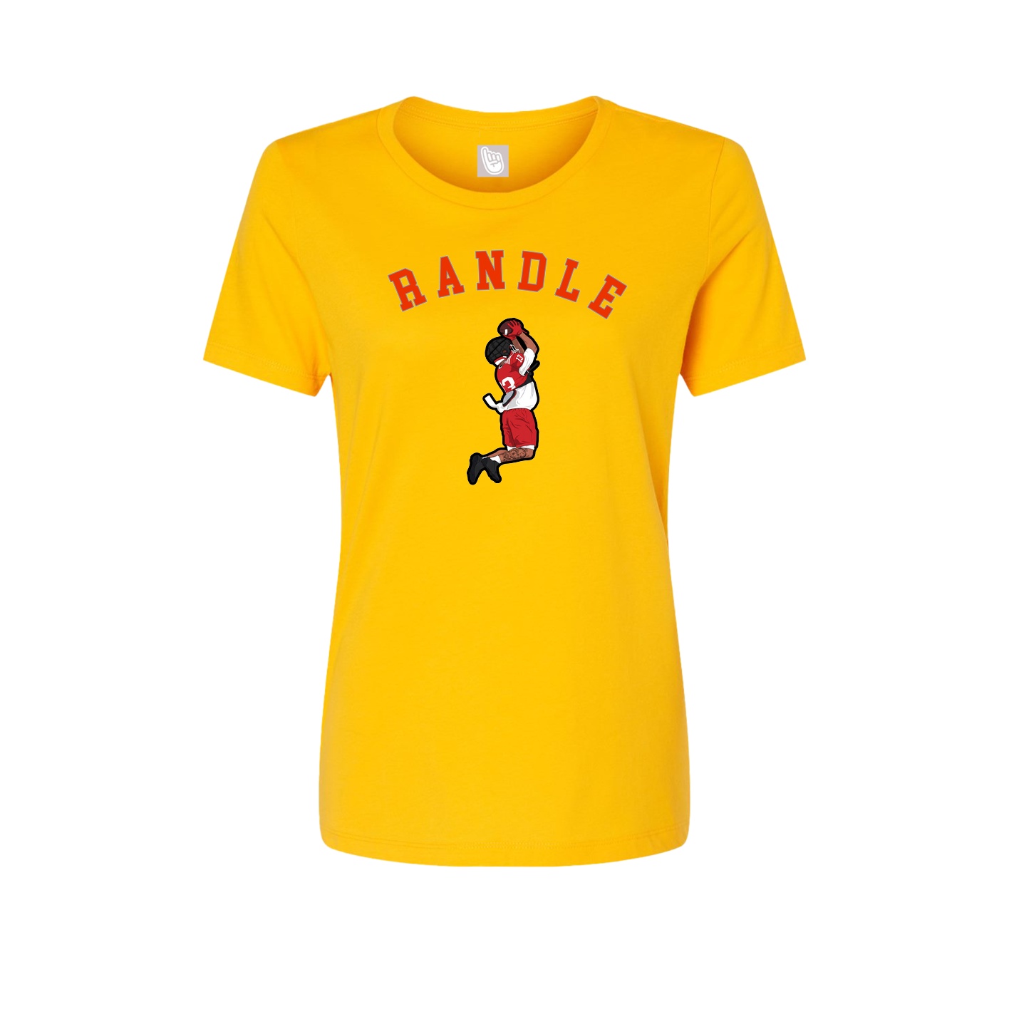 Fitted Women's Tee — Shirsey Arch in Gold