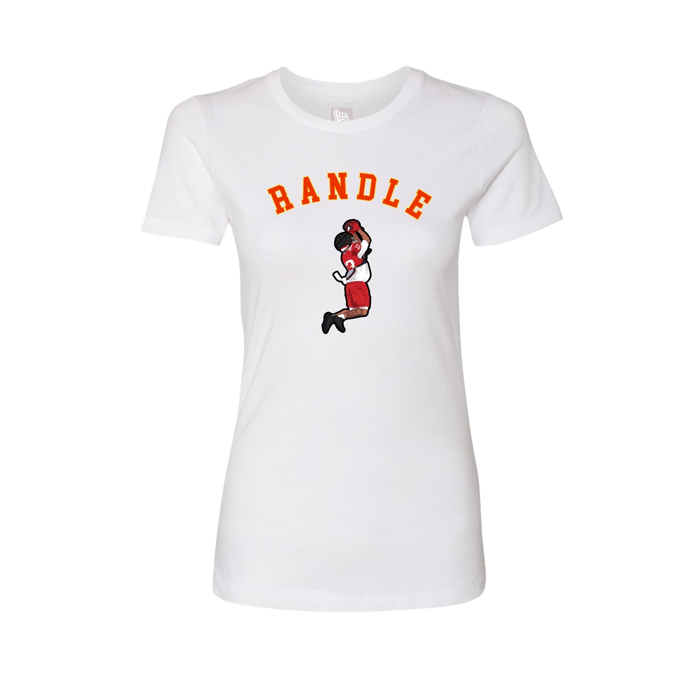 Fitted Women's Tee — Shirsey Arch in White