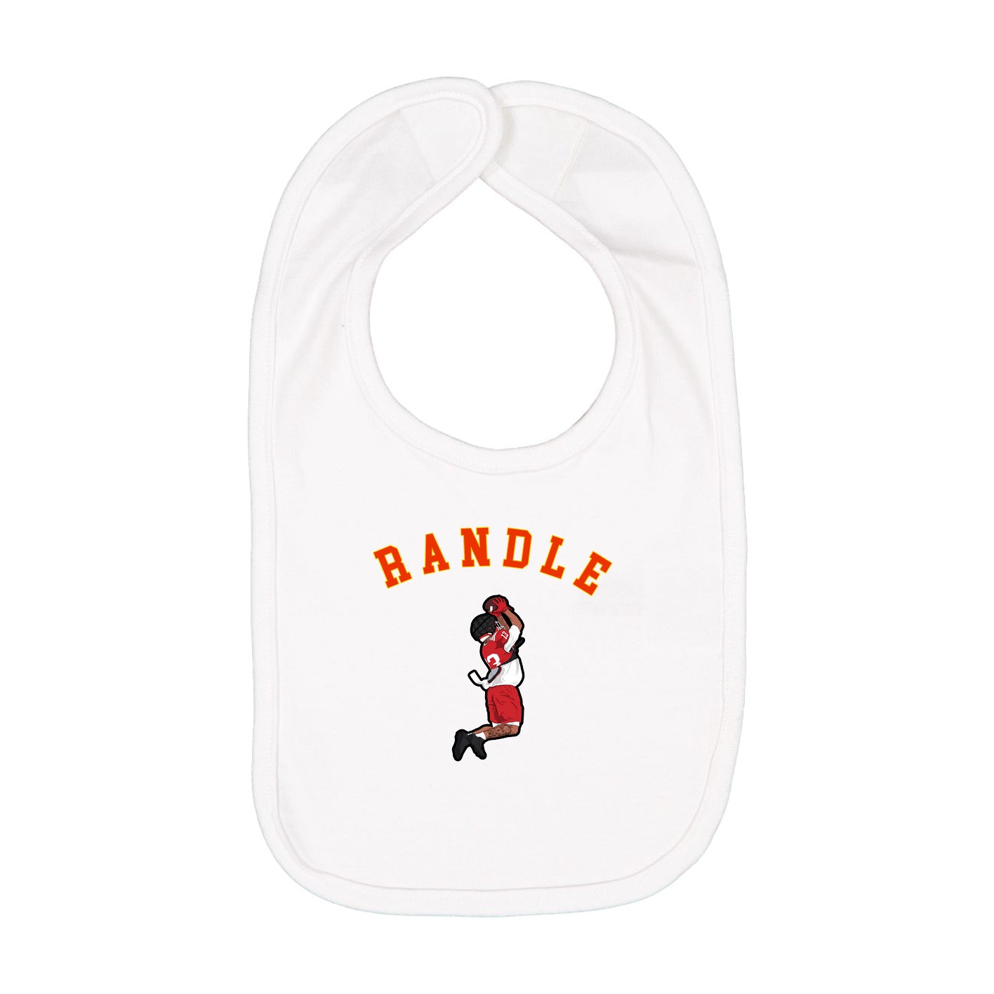 Infant Bib — Shirsey Arch in White