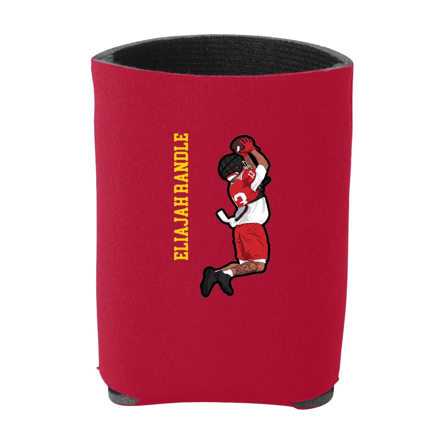 Can Holder — Name Vertical in Red