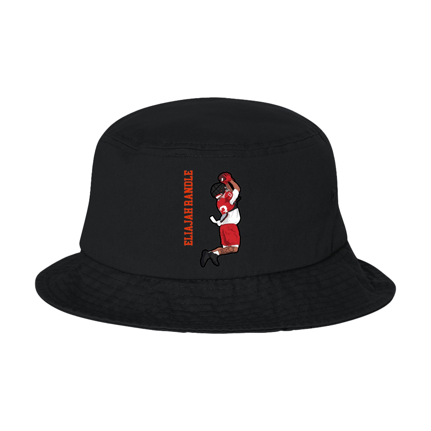 Bucket Cap — Name Vertical in Black