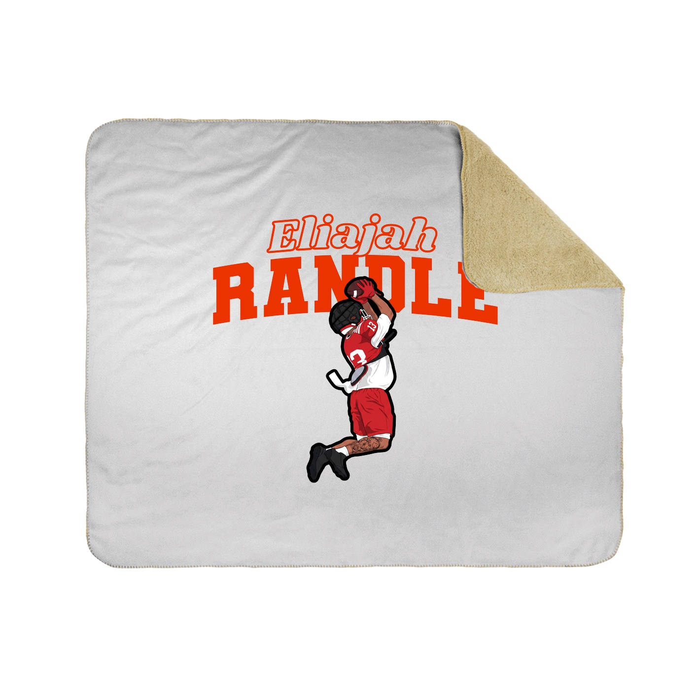 Throw Blanket — Name Arch in White