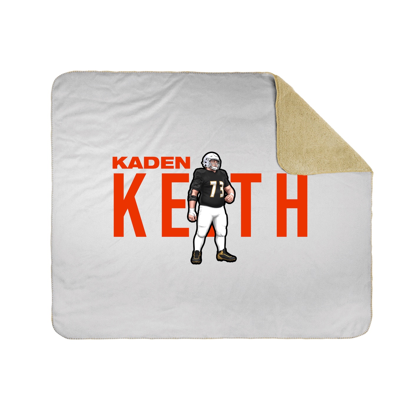 Throw Blanket — Player Name in White
