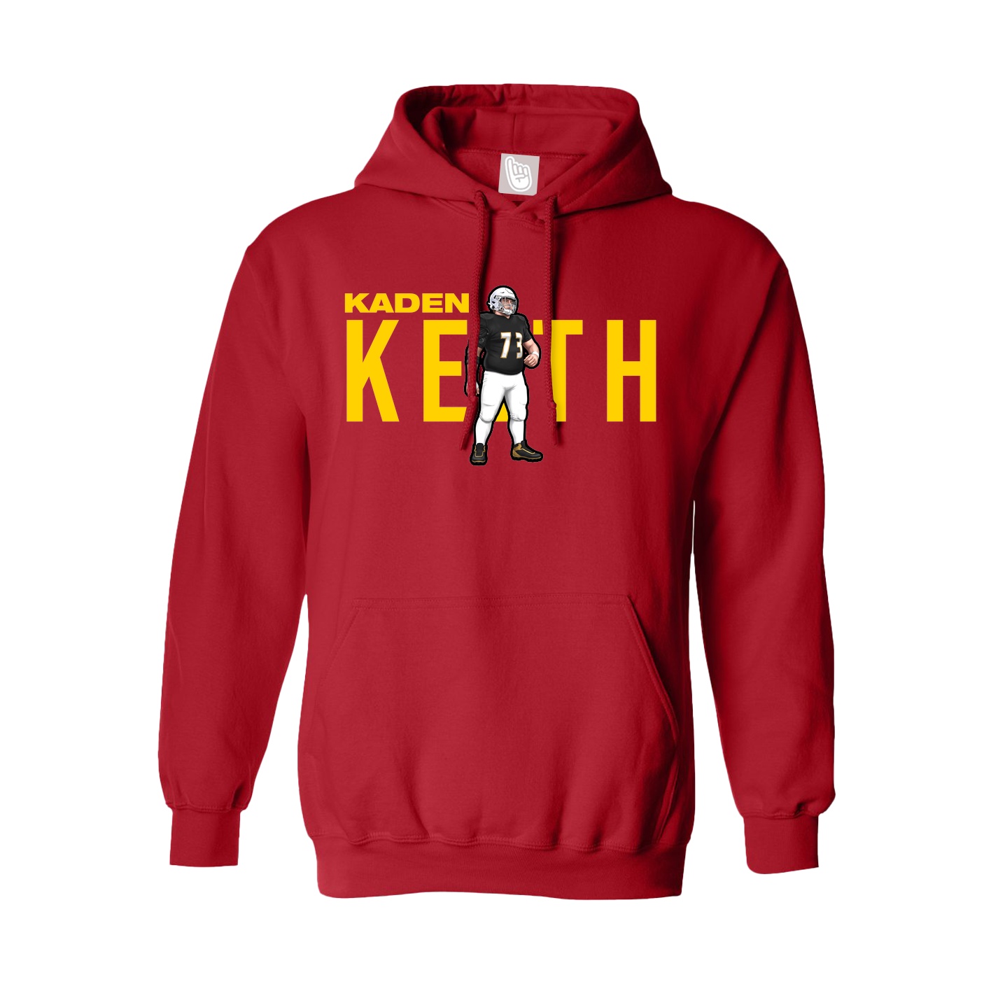 Youth Hoodie — Player Name in Red