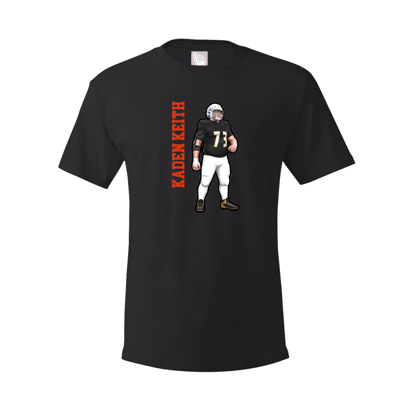 Tee — Name Vertical in Black