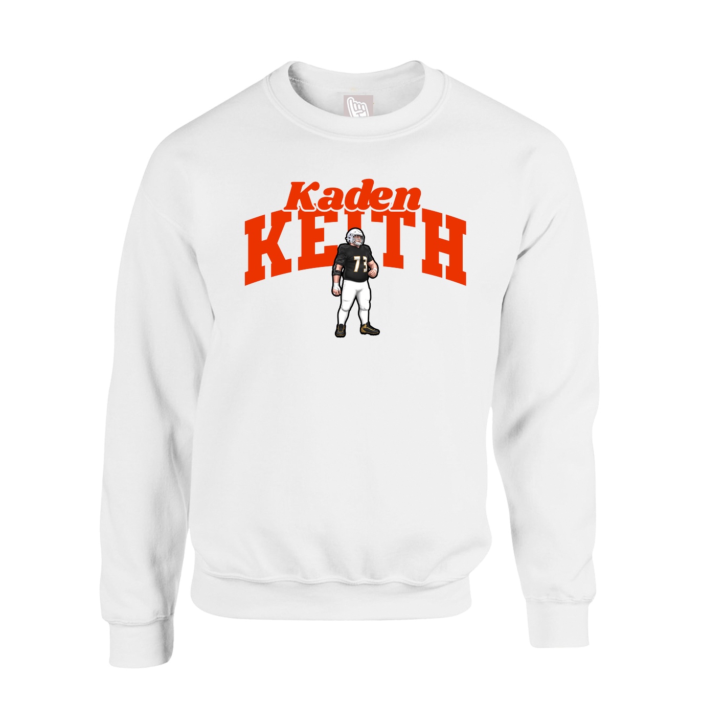 Fleece Crew — Signature Arch in White