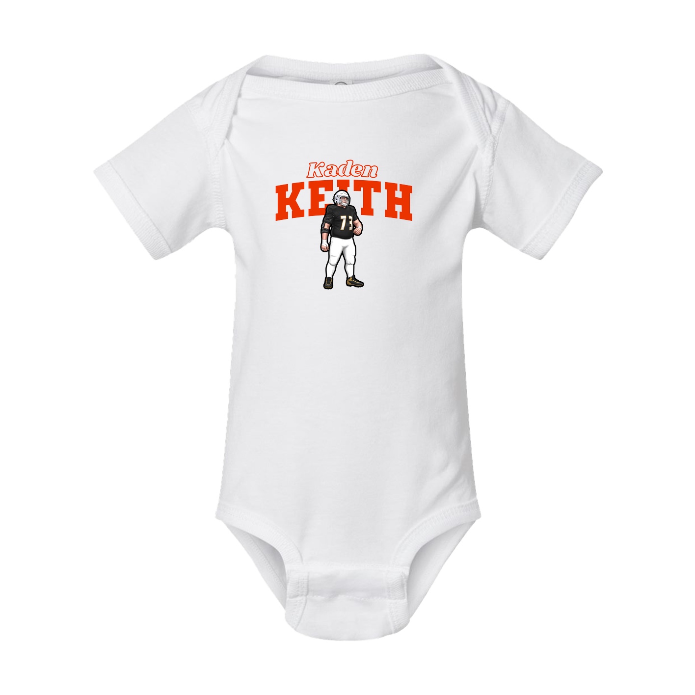 Baby Onesie — Name Arch in White