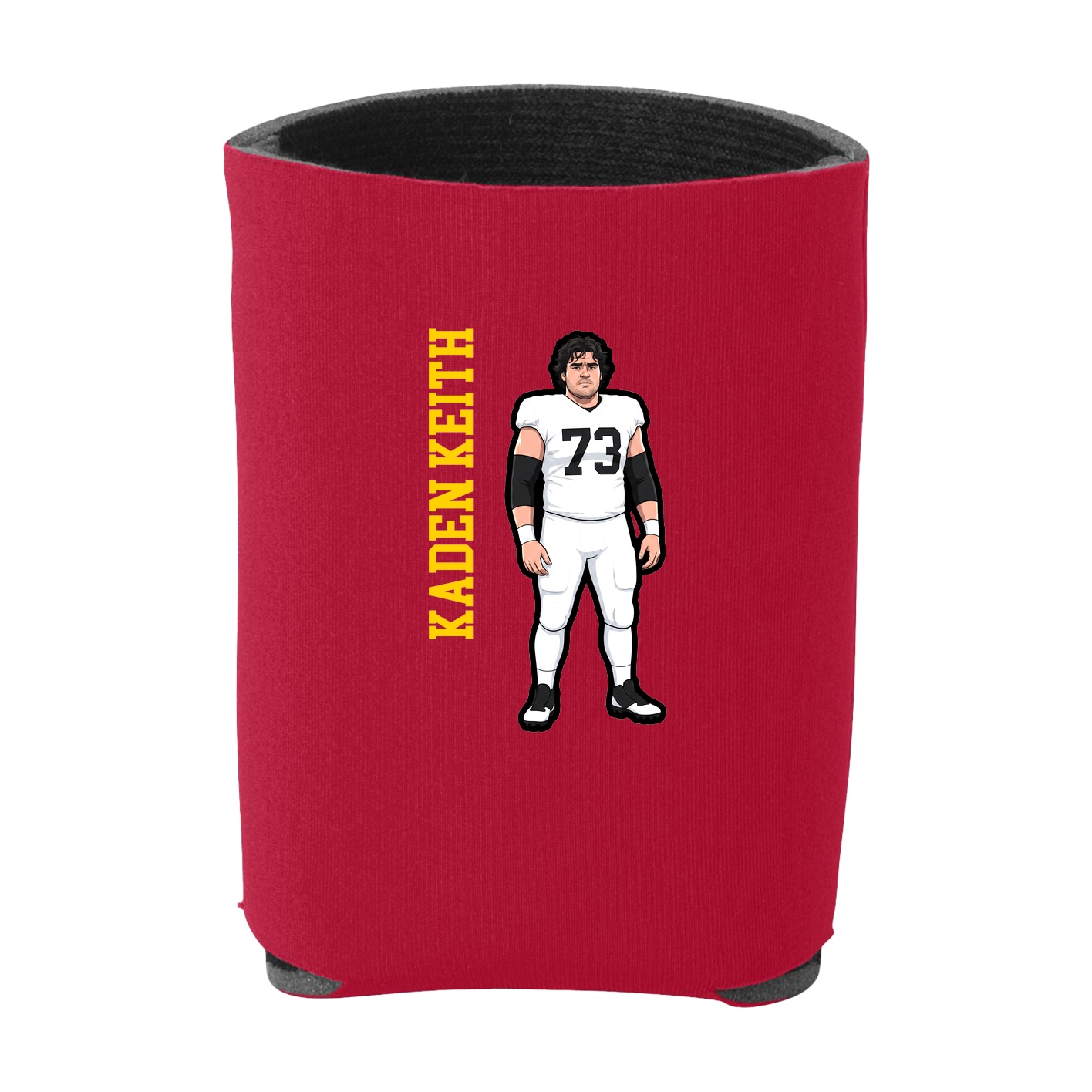 Can Holder — Name Vertical in Red