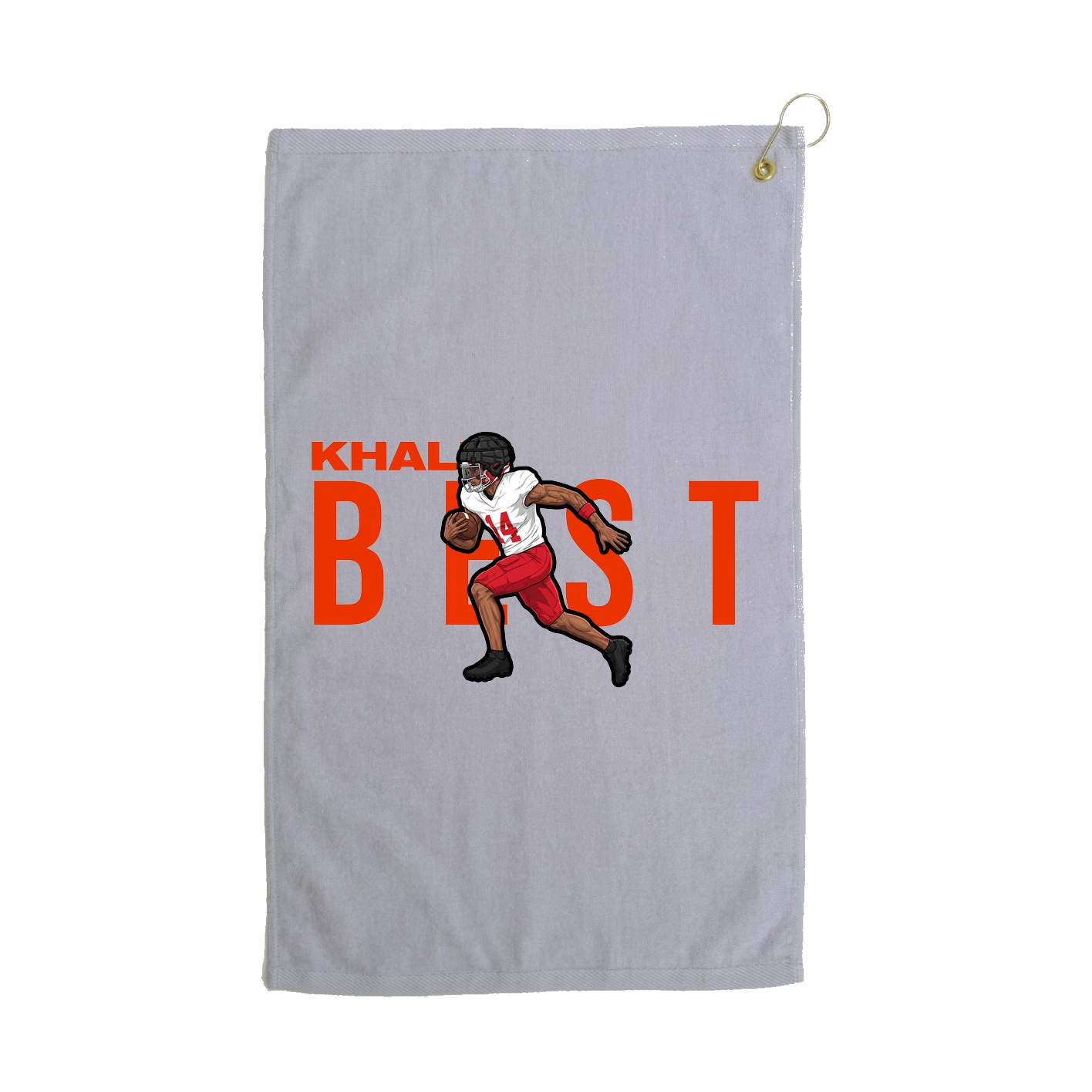 Golf Towel — Player Name in Grey