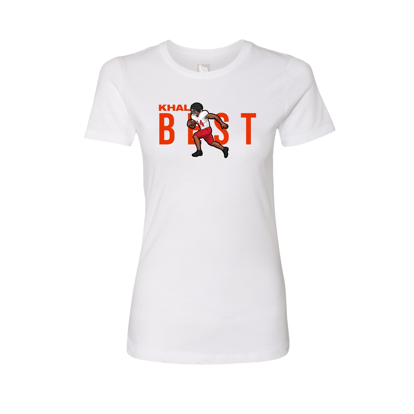 Fitted Women's Tee — Player Name in White