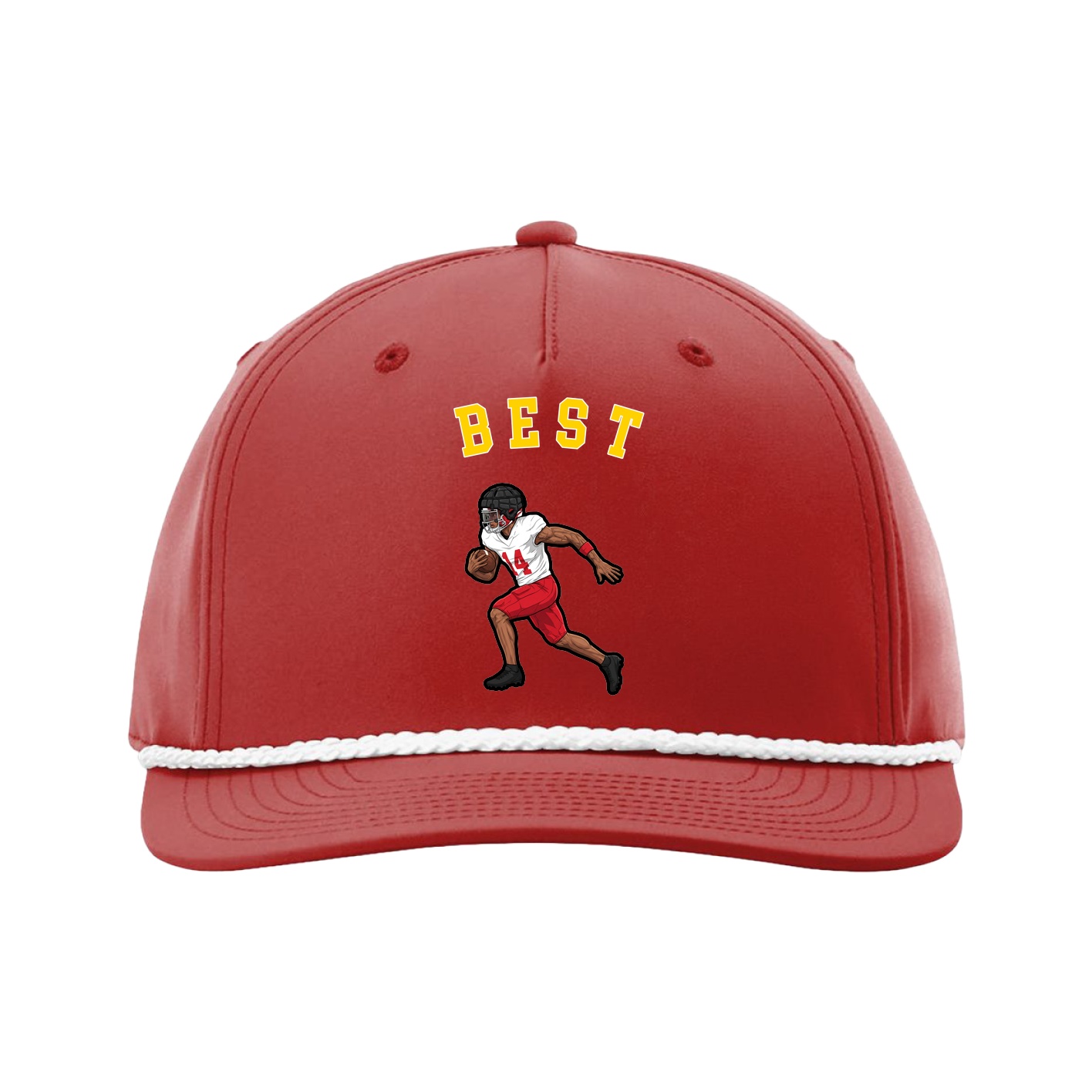 Five-Panel Classic Rope Cap — Shirsey Arch in Red