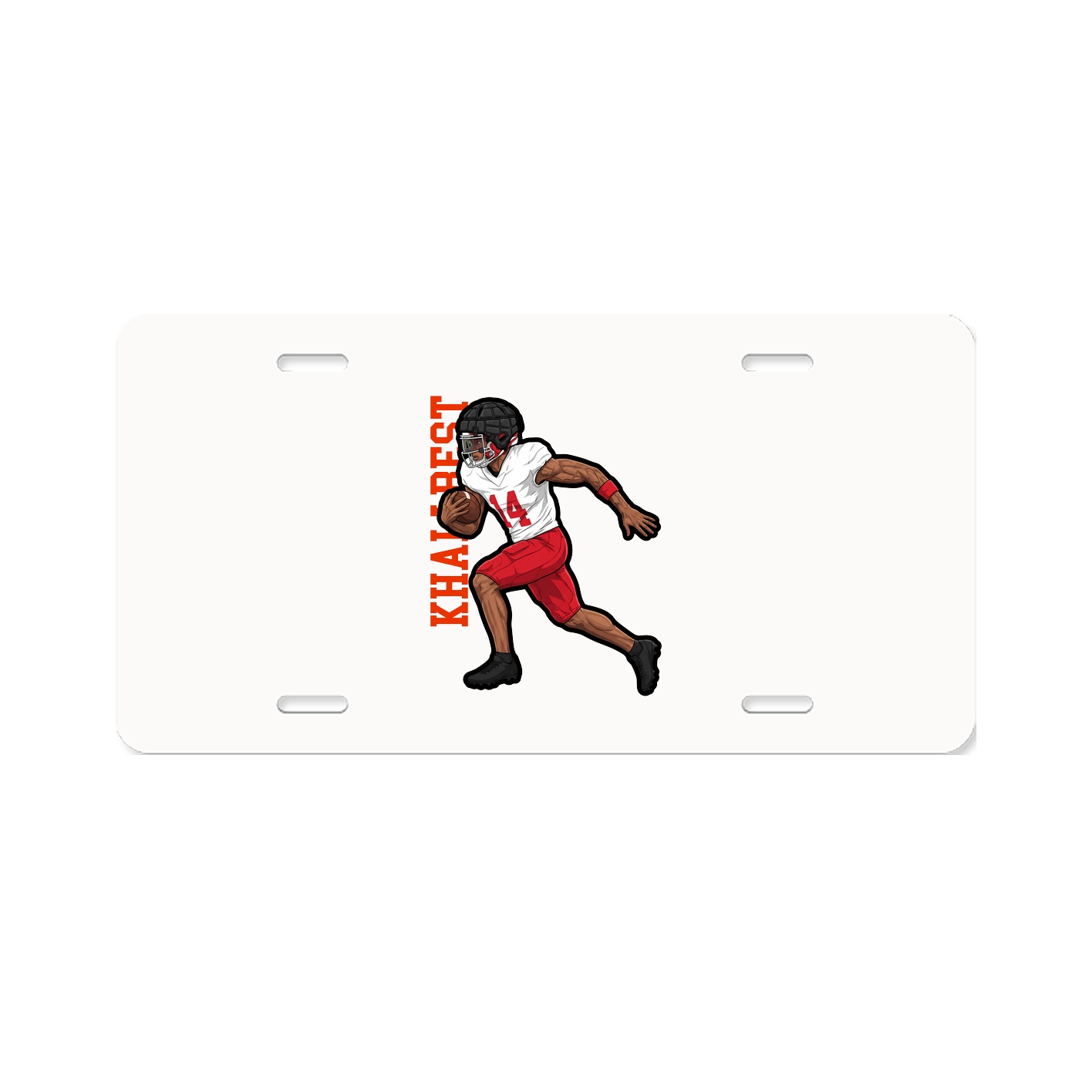 License Plate — Name Vertical in Classic