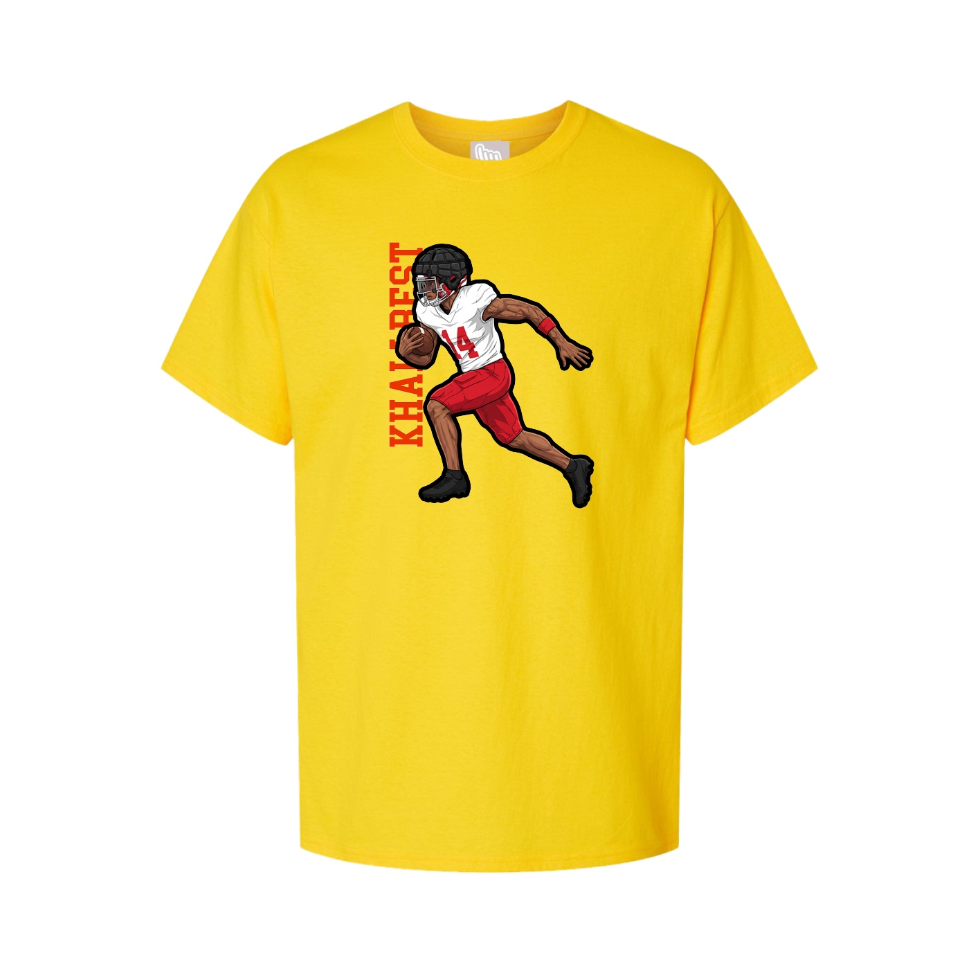 Youth Tee — Name Vertical in Gold