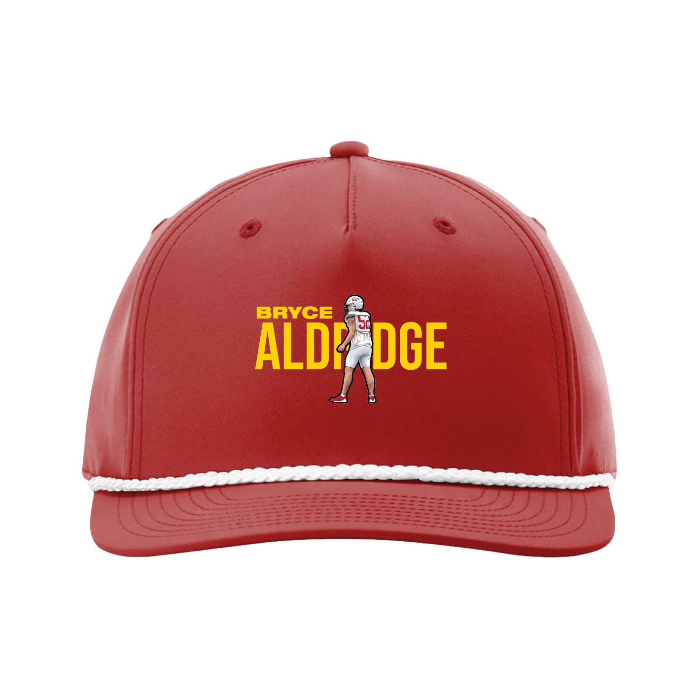 Five-Panel Classic Rope Cap — Player Name in Red