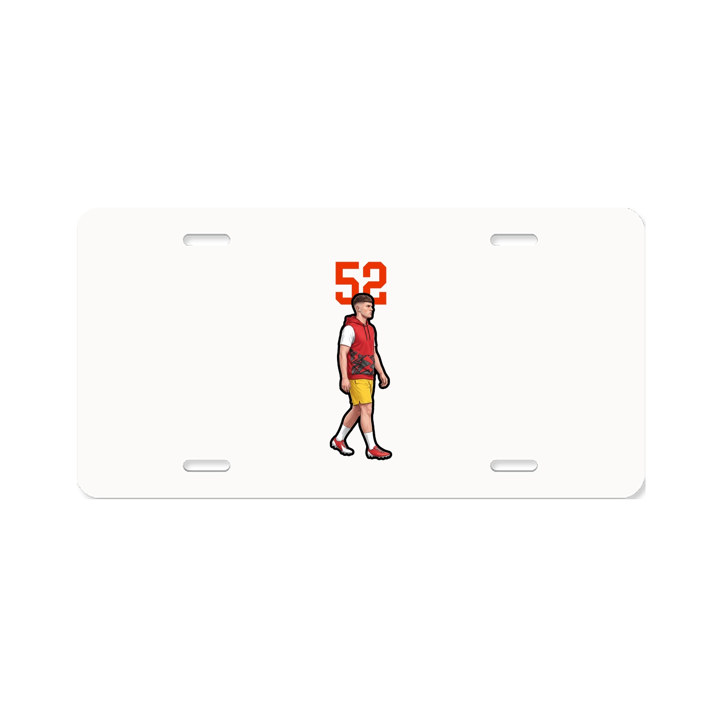 License Plate — Number Top in Classic