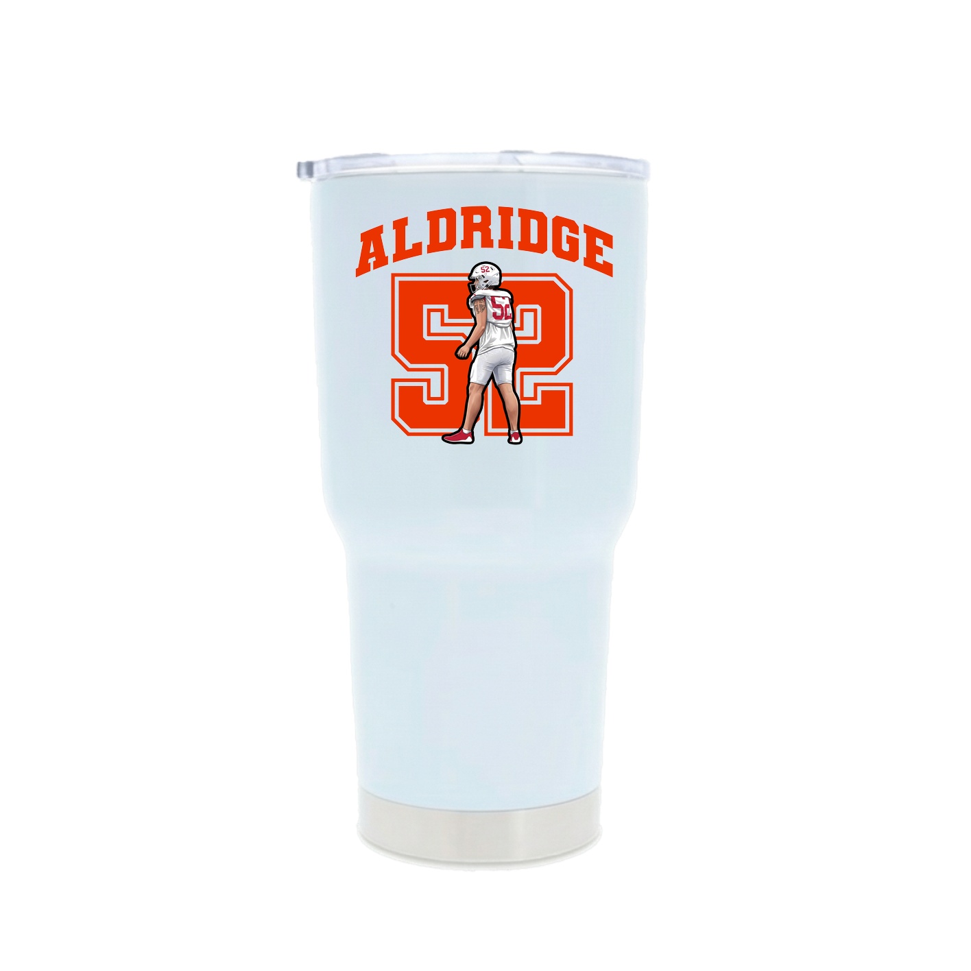 30oz Stainless Steel Tumbler — Number in White