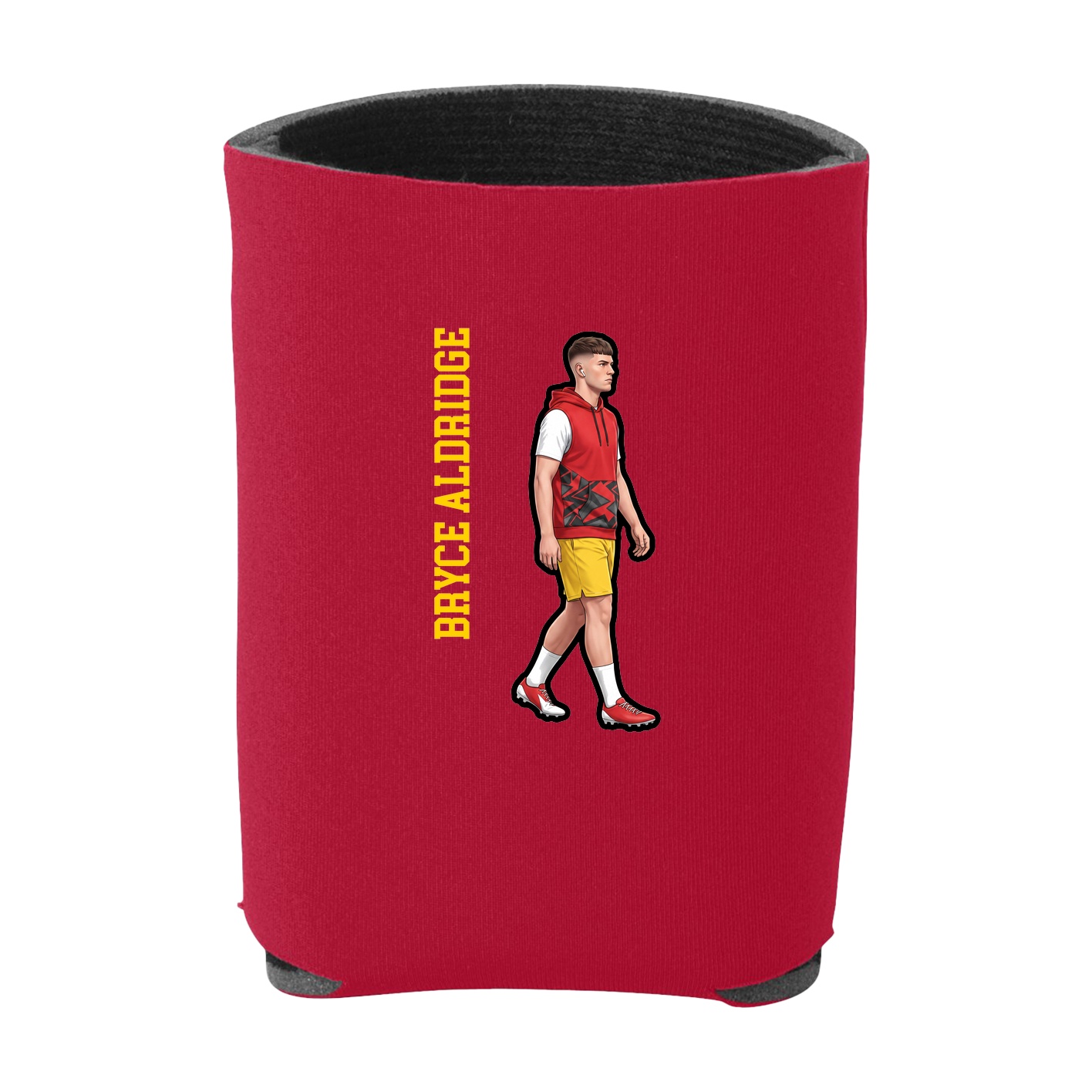 Can Holder — Name Vertical in Red