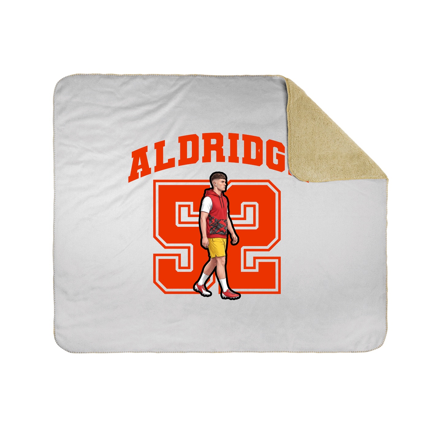 Throw Blanket — Number in White