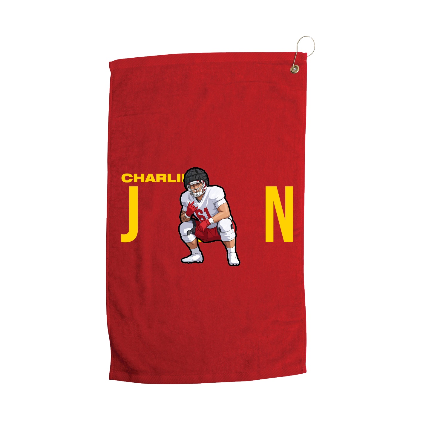 Golf Towel — Player Name in Red