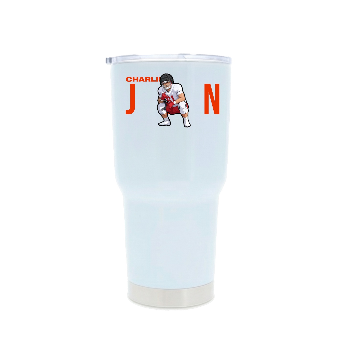 30oz Stainless Steel Tumbler — Player Name in White