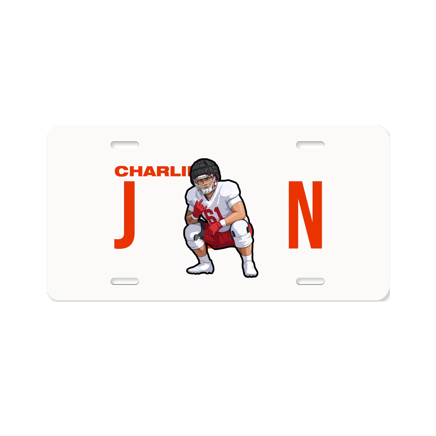 License Plate — Player Name in Classic