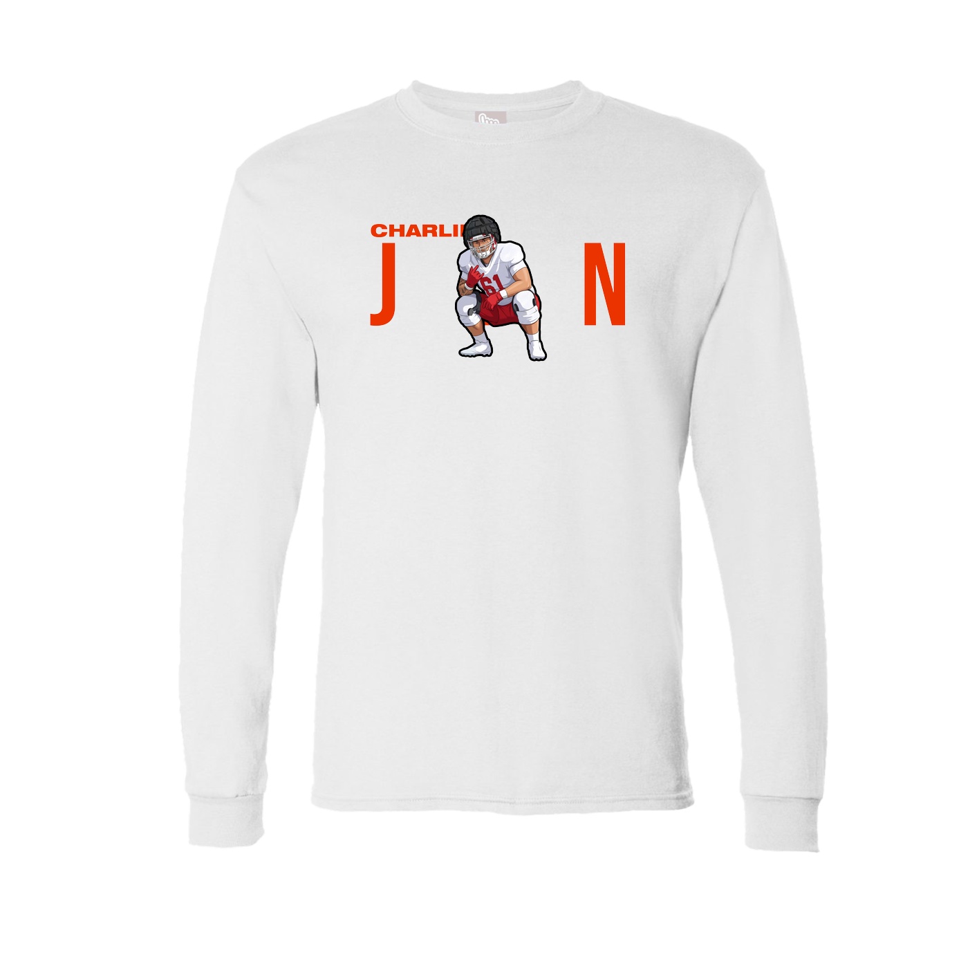 Long Sleeve Tee — Player Name in White