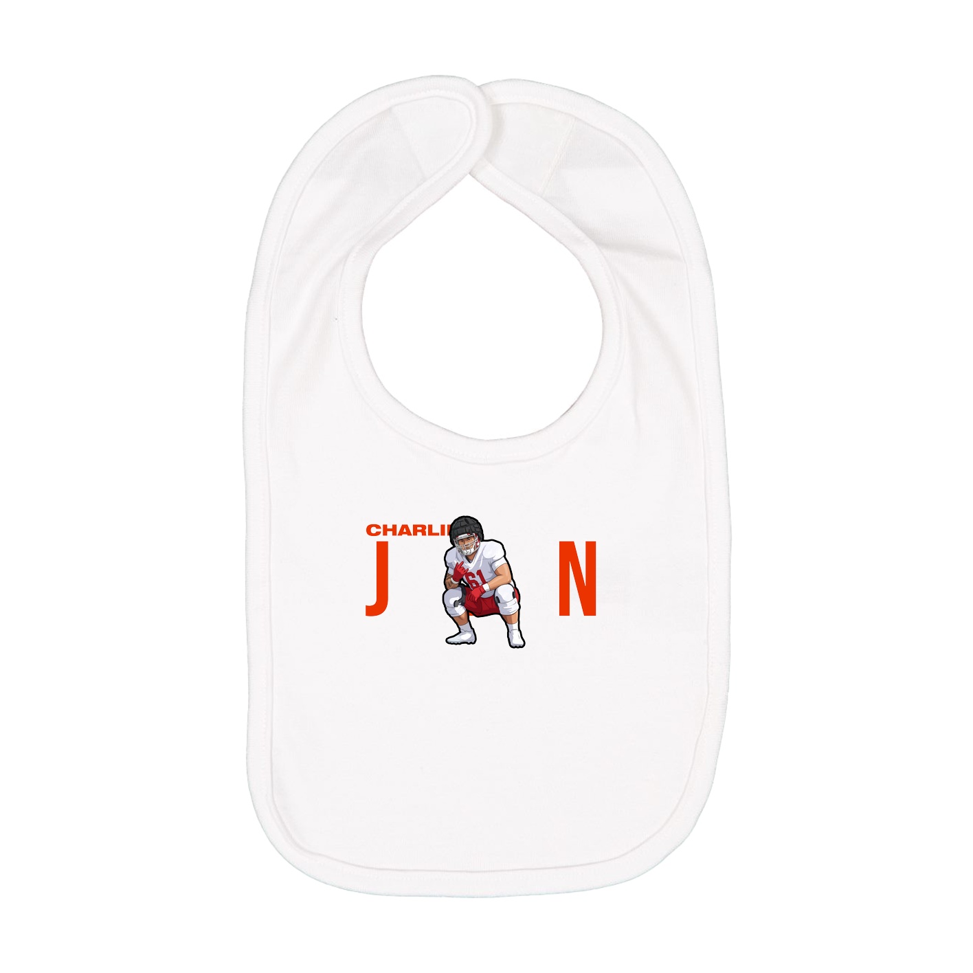 Infant Bib — Player Name in White