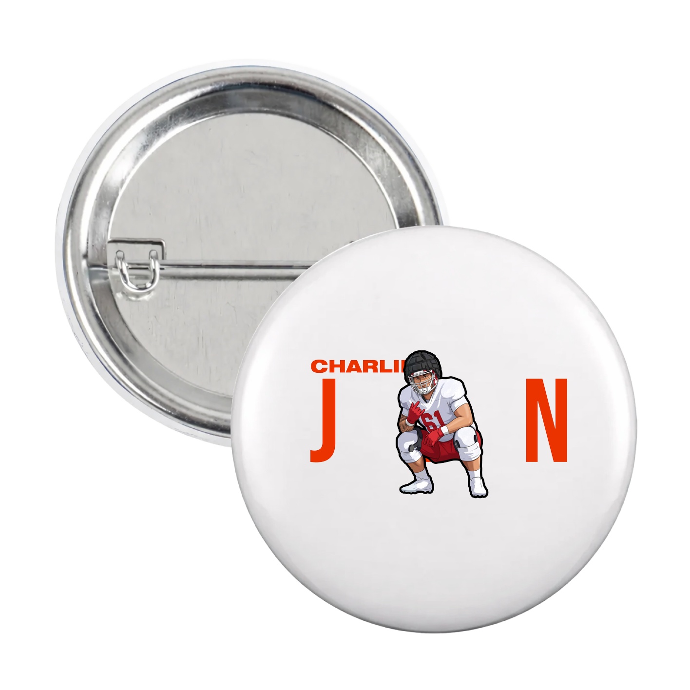 Game Day Button — Player Name in White