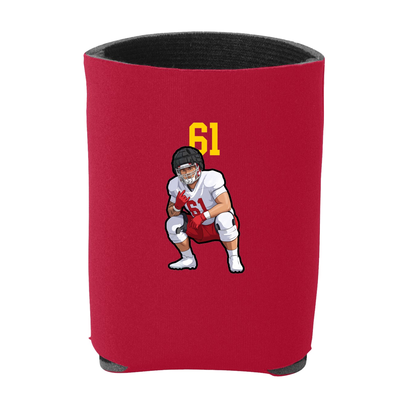 Can Holder — Number Top in Red