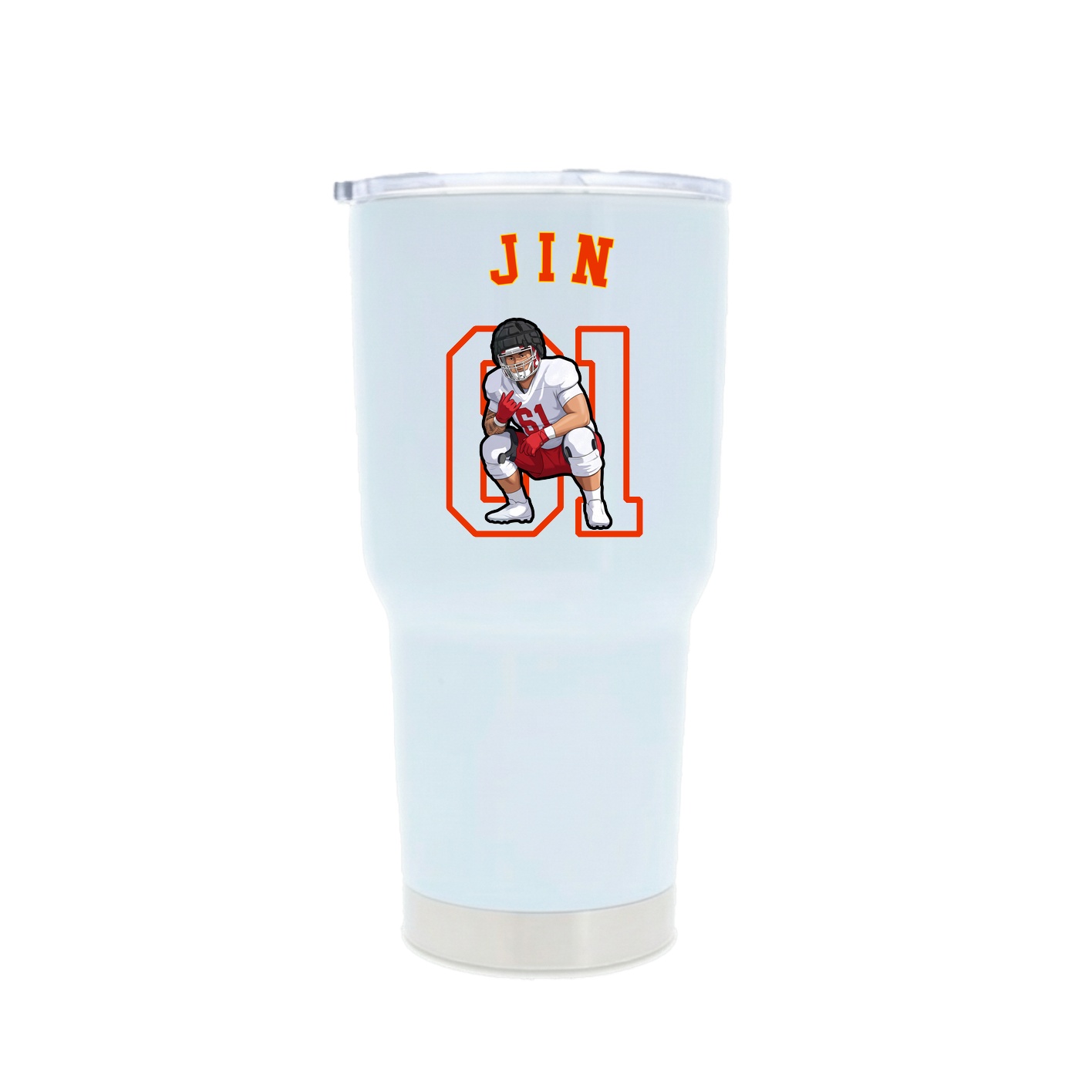 30oz Stainless Steel Tumbler — Shirsey Arch in White