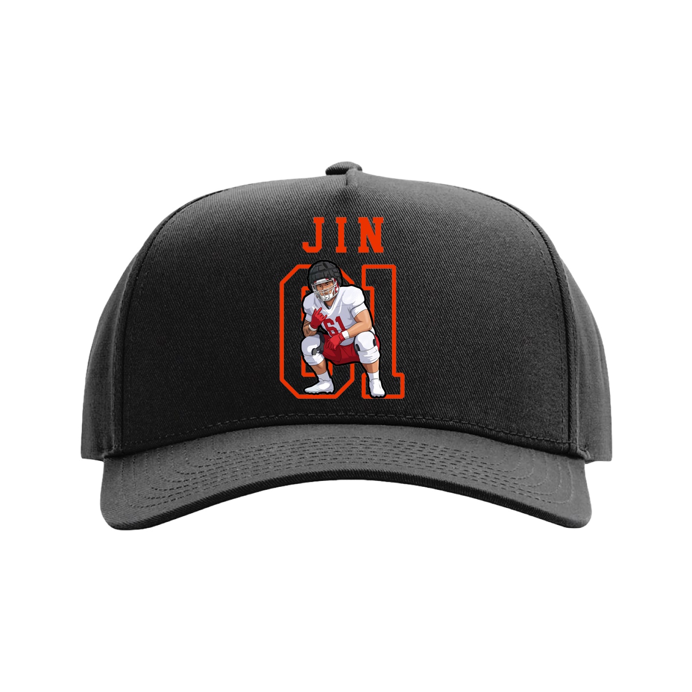 Full Fabric Five-Panel Champ Cap — Shirsey in Black