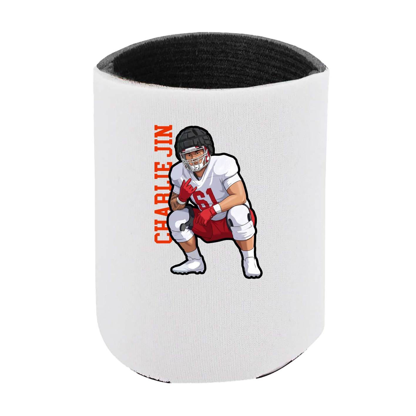Can Holder — Name Vertical in White