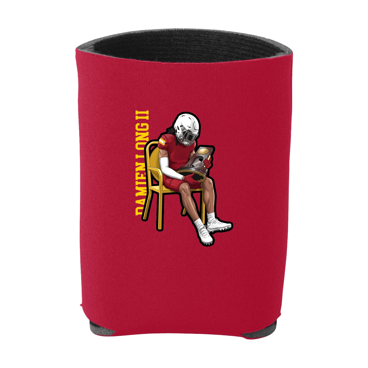 Can Holder — Name Vertical in Red