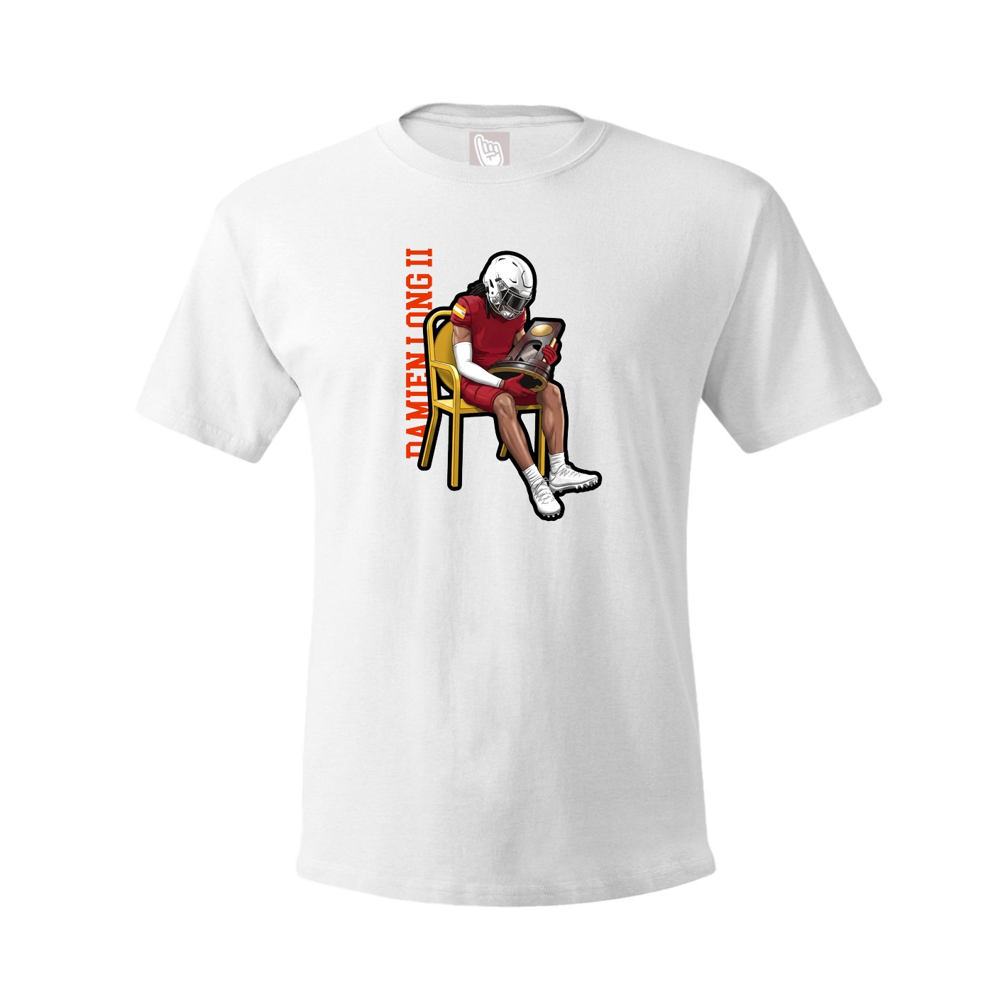 Youth Tee — Name Vertical in White