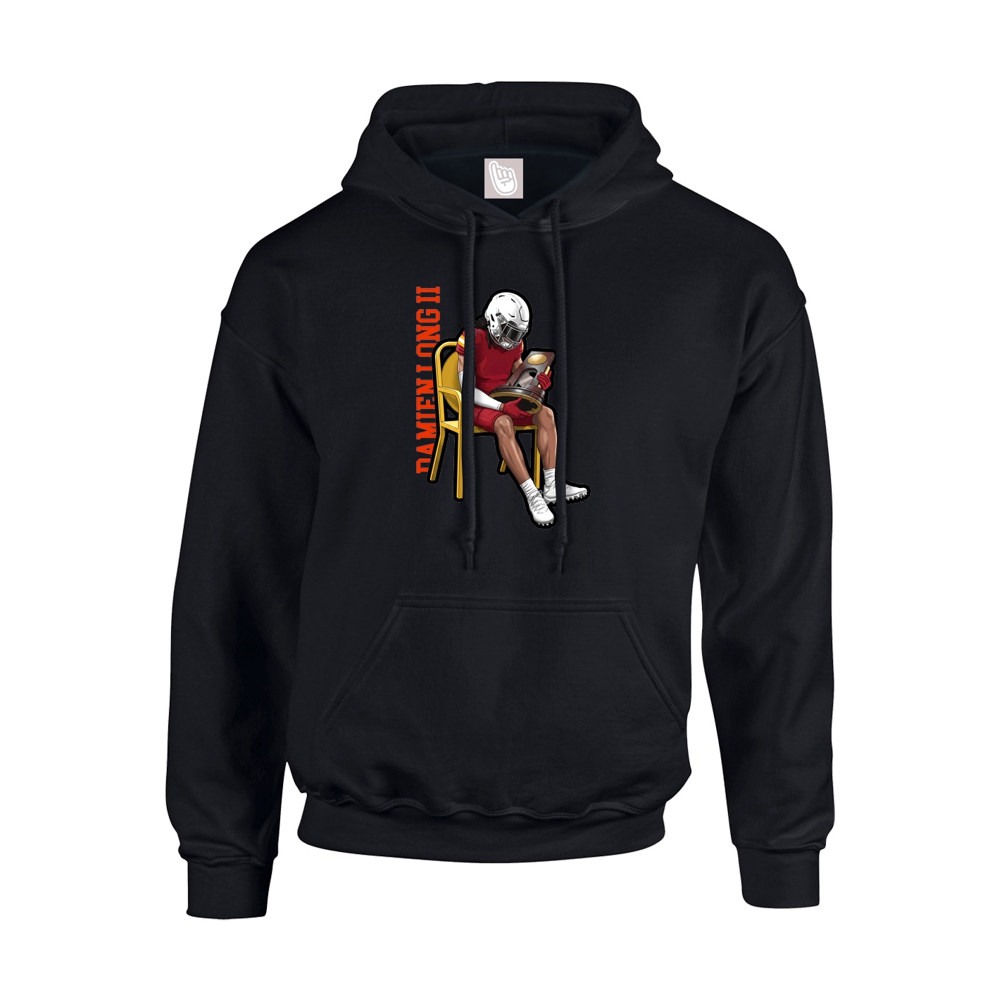 Hoodie — Name Vertical in Black